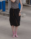 BASERANGE Swivel Skirt Comfortable France BAS-SKTU-PO-SP25-HH BLACK(YELLOW)